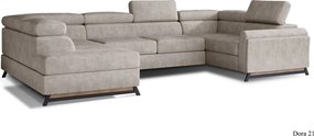 Colțar lemn masiv Formă U Extensibil Amira 330x190cm Personalizabil