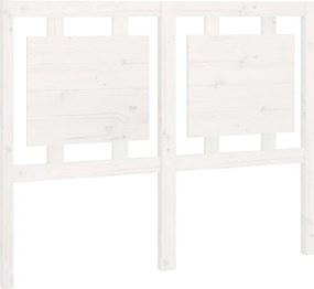 vidaXL Tăblie de pat, alb, 125,5x4x100 cm, lemn masiv de pin
