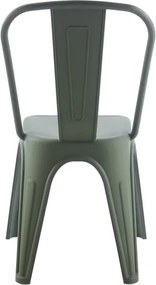 Scaun de exterior design industrial Loft verde inchis