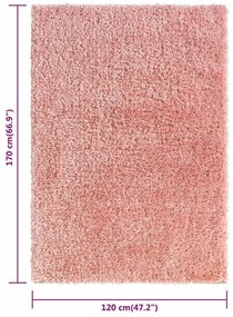 Covor moale cu fire inalte, roz, 120x170 cm, 50 mm Roz, 120 x 170 cm