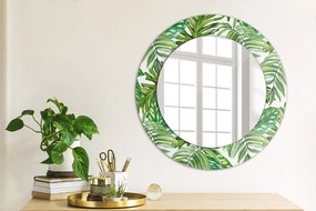 Decor oglinda rotunda Frunze de junglă fi 50 cm