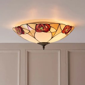 Endon 64182 - Plafonieră Tiffany INGRAM 2xE27/60W/230V Ø 45 cm