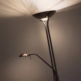 Brilagi - Lampă de podea cu dimmer SCARLETT 1xR7s/230W/230V+1xG9/40W crom mat