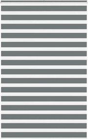 vidaXL Jaluzea tip zebra gri închis lățime țesătură 135,9 cm poliester