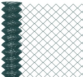 Outsunny Plasă de Împrejmuire din Oțel Plastifiat Verde, Ideală pentru Grădini și Spații Exterioare, 25x1.7m | Aosom Romania