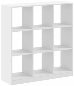 3307837 vidaXL Bibliotecă, alb, 102x32x108 cm, lemn prelucrat