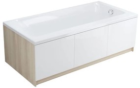 Cada baie incastrata Cersanit Smart, 170 x 80 cm, orientare stanga, alb lucios 1700x800 mm, Stanga