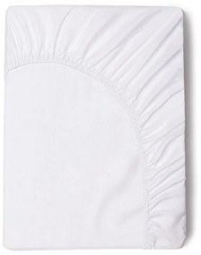 Cearșaf elastic din bumbac satinat HIP, 90 x 200 cm, alb