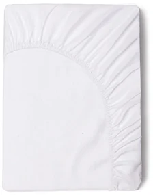 Cearșaf elastic din bumbac satinat HIP, 160 x 200 cm, alb