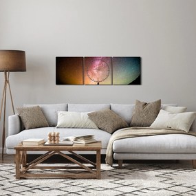 Tablou - cerul plin de stele (cu ceas) (90x30 cm)