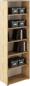 Biblioteca RIOMA NEW TYP 01, stejar sonoma, DTD laminat, 75x38x218 cm