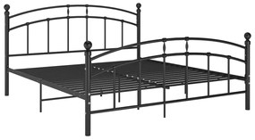 324979 vidaXL Cadru de pat, negru, 160x200 cm, metal