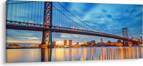 Tablou - Podul Benjamin Franklin, Philadelphia (120x50 cm)