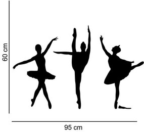 Sticker perete Siluete balerine 1
