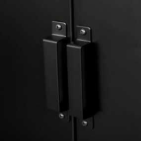 HOMCOM Dulapior Multifunctional cu 2 Usi Stil Industrial, Dulapior Metalic pentru Casa si Garaj - Gri | Aosom Romania