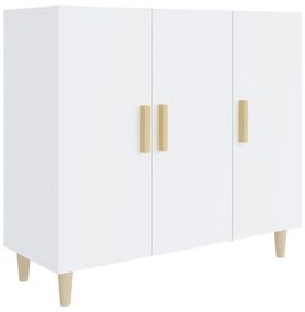 812498 vidaXL Servantă, alb extralucios, 90x34x80 cm, lemn prelucrat