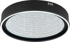 Globo 68288D - Plafonieră LED reglabilă MIRRORA 40W/230V Ø 51,5 cm neagră + telecomandă