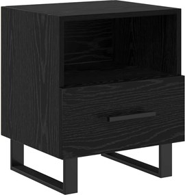 vidaXL Dulap de noapte Stejar Negru 40 x 35 x 47,5 cm Lemn compozit