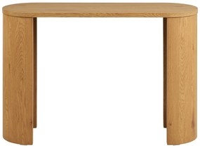 Masă consolă în culoare naturală cu aspect de lemn de stejar 38x114 cm Bibione – House Nordic