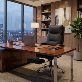 Scaun directorial cu suport de picioare si recliner OFF 419 negru
