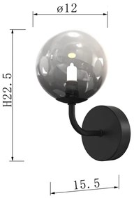 Aplică ONLI PALOMA 1xG9/10W/230V negru/fumuriu