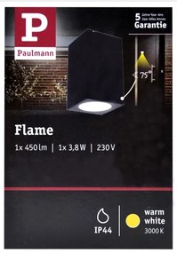 Aplică de exterior Paulmann 94327 LED/3,8W IP44 FLAME 230V antracit