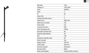Lampa LED cu tarus iluminat exterior IP65 BROT H-60cm