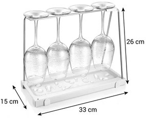 Tescoma Suport pentru pahare de vin cu scurgătorFlexiSPACE, 33 x 14,8 cm