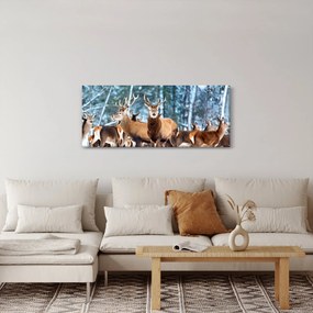 Tablou - Turma de căprioare (120x50 cm)