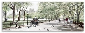 Tablou Styler Canvas Watercolor Central Park II, 60 x 150 cm