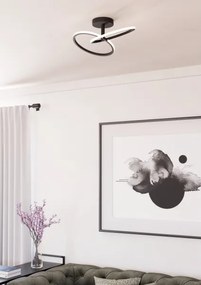 Eglo 902144 - Plafonieră LED CONGIUNTI, 12 W, 230 V, 2700/4000/6500 K, negru