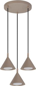 BRILAGI - LED Lustră pe cablu CONE TRIPLE ROUND 3xGX53/15W/230V bej