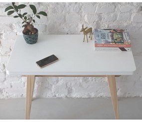 Masă consolă bej/în culoare naturală 45x90 cm Envelope – Ragaba