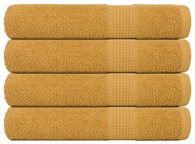 vidaXL Prosoape saună 4 buc Aur 80x200 cm 360 g/m² 100% bumbac
