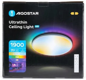 Plafonieră LED RGB dimabilă pentru baie Aigostar LED/18W/230V d. 30 cm IP44 + telecomandă
