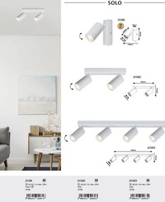 Aplica cu spot directionabil design modern SOLO alb