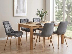 Gri scaun bucatarie BERA din catifea