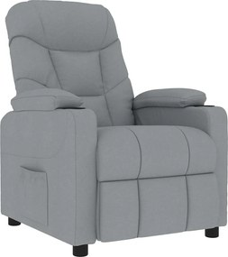 vidaXL Fotoliu de masaj, gri deschis, material textil