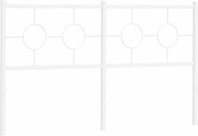 vidaXL Tăblie de pat de schimb metalică, alb, 150 cm
