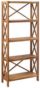 Etajeră în culoare naturală din lemn de stejar 70x161 cm X-Shelf – Unique Furniture