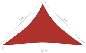 Panza parasolar, rosu, 3x3x4,2 m, HDPE, 160 g m   Rosu, 3 x 3 x 4.2 m