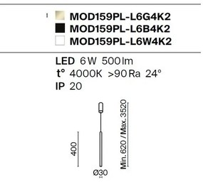 Pendul LED design minimalist Pro Base negru