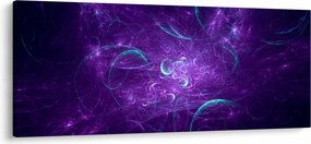 Tablou cu abstracțiune modernă în albastru (120x50 cm)