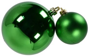 Glob de Craciun 150mm finisaj metalizat satinat verde