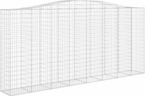 vidaXL Coș gabion arcuit, 400x50x180/200 cm, fier galvanizat