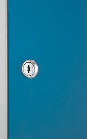 Dulap metalic Z, 3 compartimente, 120 x 50 x 180 cm, incuietoare cu cilindru, galben - ral 1023