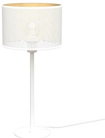Lampă de masă LOFT SHADE 1xE27/60W/230V d. 25 cm albă/aurie