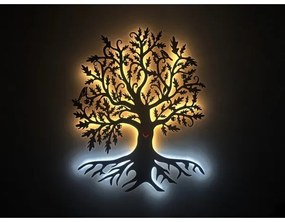 Li-Go 5732/DUB/S2 - Decorațiune LED de perete/10W/5V 20000 mAh 68x80 cm stejar