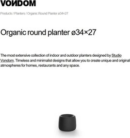 Ghiveci plante design decorativ modern exterior/interior Organic round 34×27cm