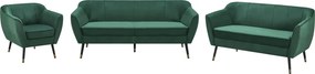Fotoliu de design, ţesătură Velvet verde/negru/aurie, VIODA
